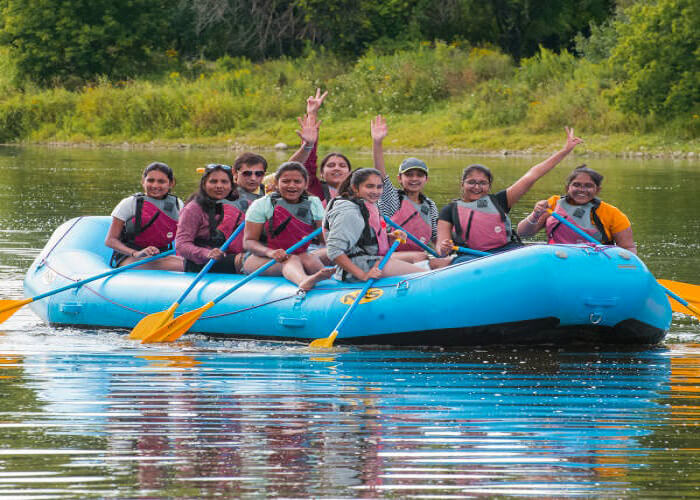 Rope course activities at Camp Crossfire Rishikesh